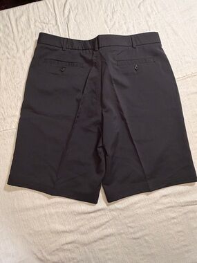 Men's Flat-Front Black Dress Shorts